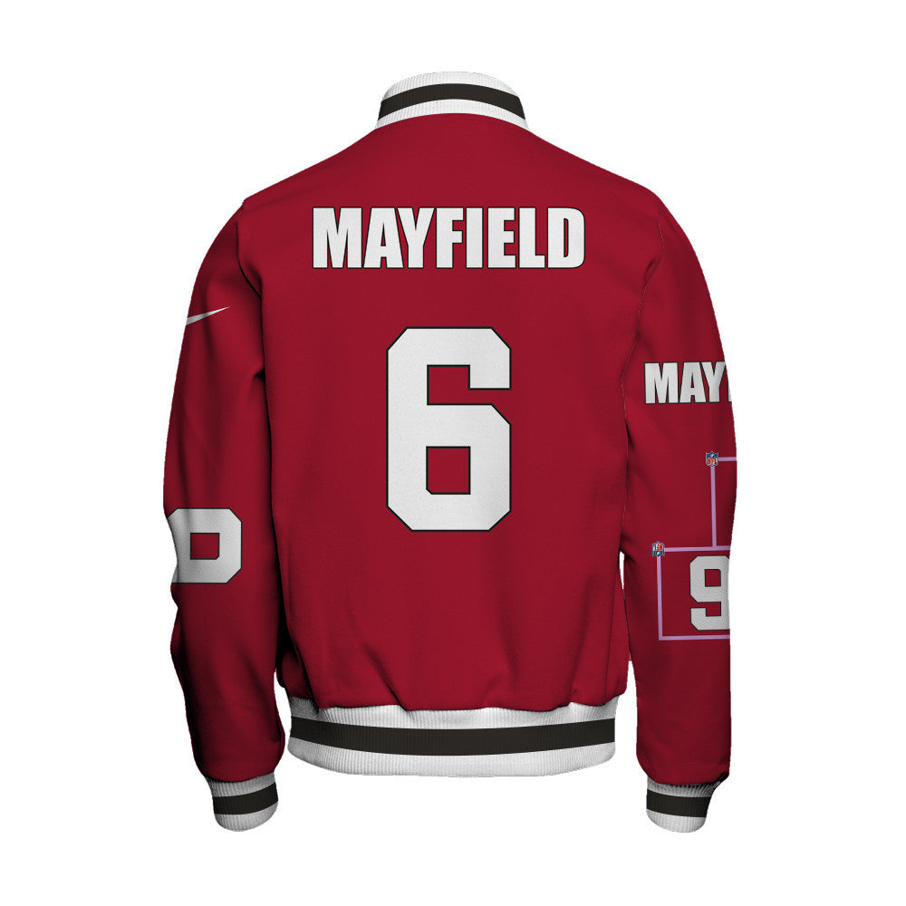 Baker Mayfield #6 Tampa Bay Buccaneers National Football League 2026 Unique Design Unisex Varsity Jacket