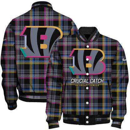 Cincinnati Bengals National Football League 2026 Crucial Catch Unisex Varsity Jacket