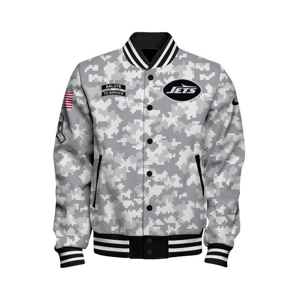 New York Jets National Football League 2026 Arctic Camo Unisex Varsity Jacket
