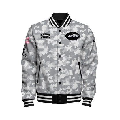 New York Jets National Football League 2026 Arctic Camo Unisex Varsity Jacket