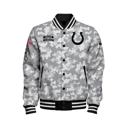 Indianapolis Colts National Football League 2026 Arctic Camo Unisex Varsity Jacket