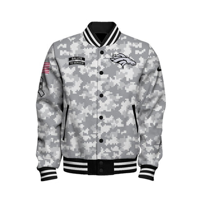 Denver Broncos National Football League 2026 Arctic Camo Unisex Varsity Jacket