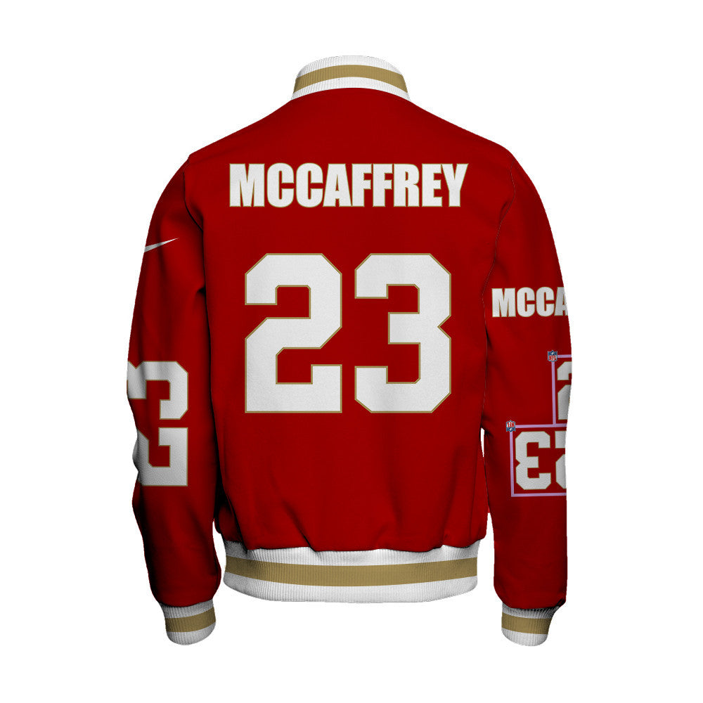Christian Mccaffrey #23 San Francisco 49ers National Football League 2026 Unique Design Unisex Varsity Jacket