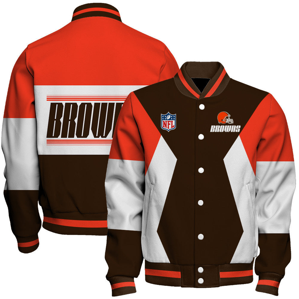 Cleveland Browns National Football League 2026 Unique Design Unisex Varsity Jacket