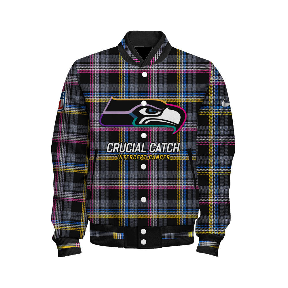 Seattle Seahawks National Football League 2026 Crucial Catch Unisex Varsity Jacket