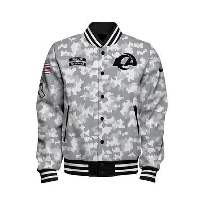 Los Angeles Rams National Football League 2026 Arctic Camo Unisex Varsity Jacket