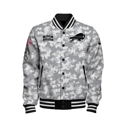 Buffalo Bills National Football League 2026 Arctic Camo Unisex Varsity Jacket