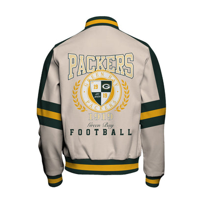 Green Bay Packers | Football Team 2026 Feel The Power Unisex Varsity Jacket