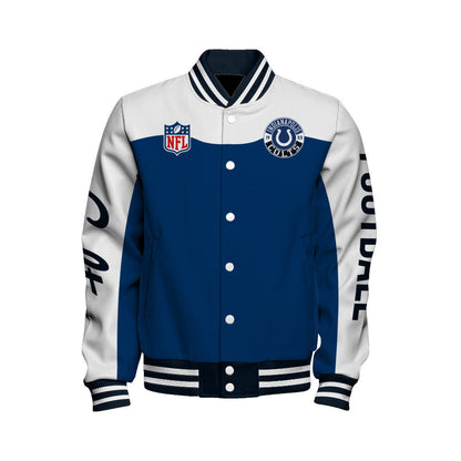 Indianapolis Colts National Football League 2026 Face Any Weather Unisex Varsity Jacket
