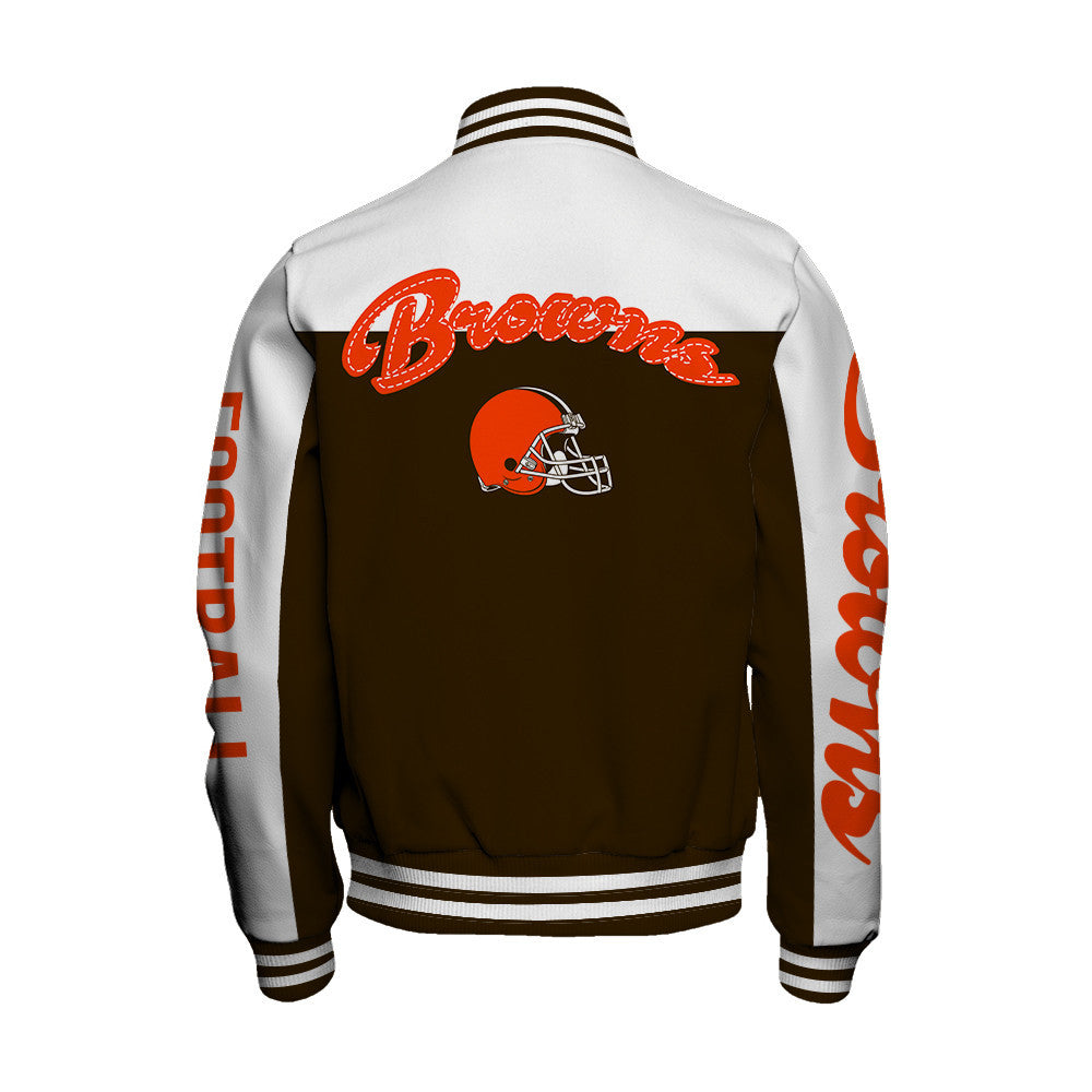 Cleveland Browns National Football League 2026 Face Any Weather Unisex Varsity Jacket