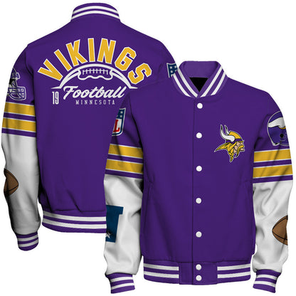 Minnesota Vikings National Football League 2026 Feel The Power Unisex Varsity Jacket