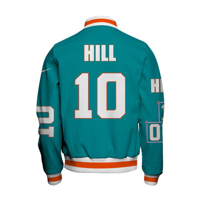 Tyreek Hill #10 Miami Dolphins National Football League 2026 Unique Design Unisex Varsity Jacket
