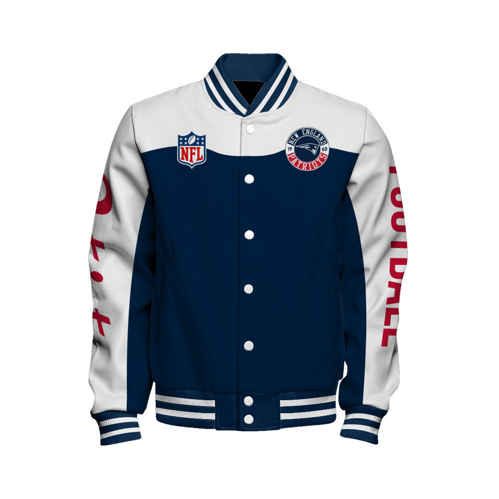 New England Patriots National Football League 2026 Face Any Weather Unisex Varsity Jacket