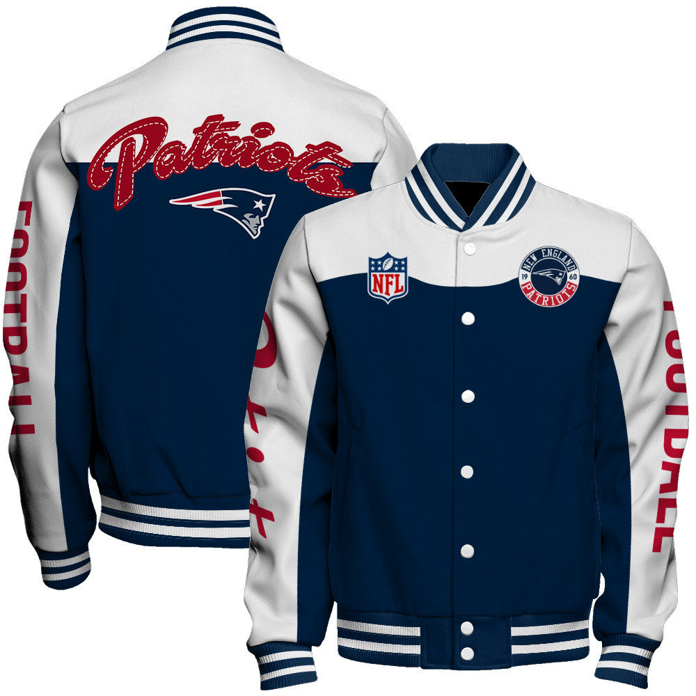 New England Patriots National Football League 2026 Face Any Weather Unisex Varsity Jacket