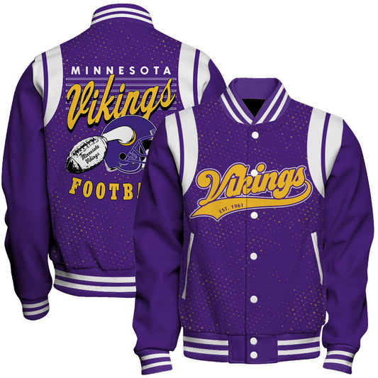 Minnesota Vikings National Football League 2026 Make Your Mark Unisex Varsity Jacket