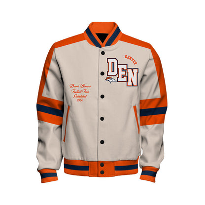 Denver Broncos | Football Team 2026 Feel The Power Unisex Varsity Jacket