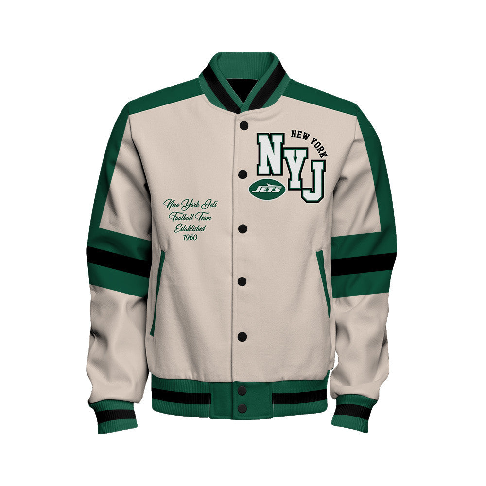 New York Jets | Football Team 2026 Feel The Power Unisex Varsity Jacket