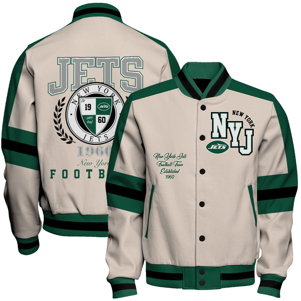 New York Jets | Football Team 2026 Feel The Power Unisex Varsity Jacket