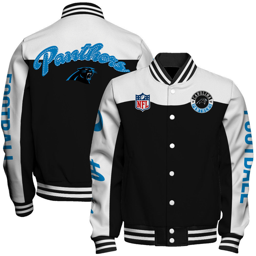 Carolina Panthers National Football League 2026 Face Any Weather Unisex Varsity Jacket