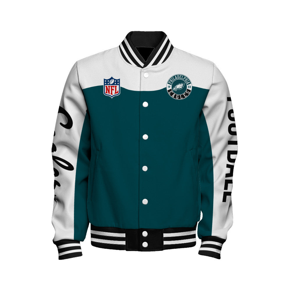 Philadelphia Eagles National Football League 2026 Face Any Weather Unisex Varsity Jacket