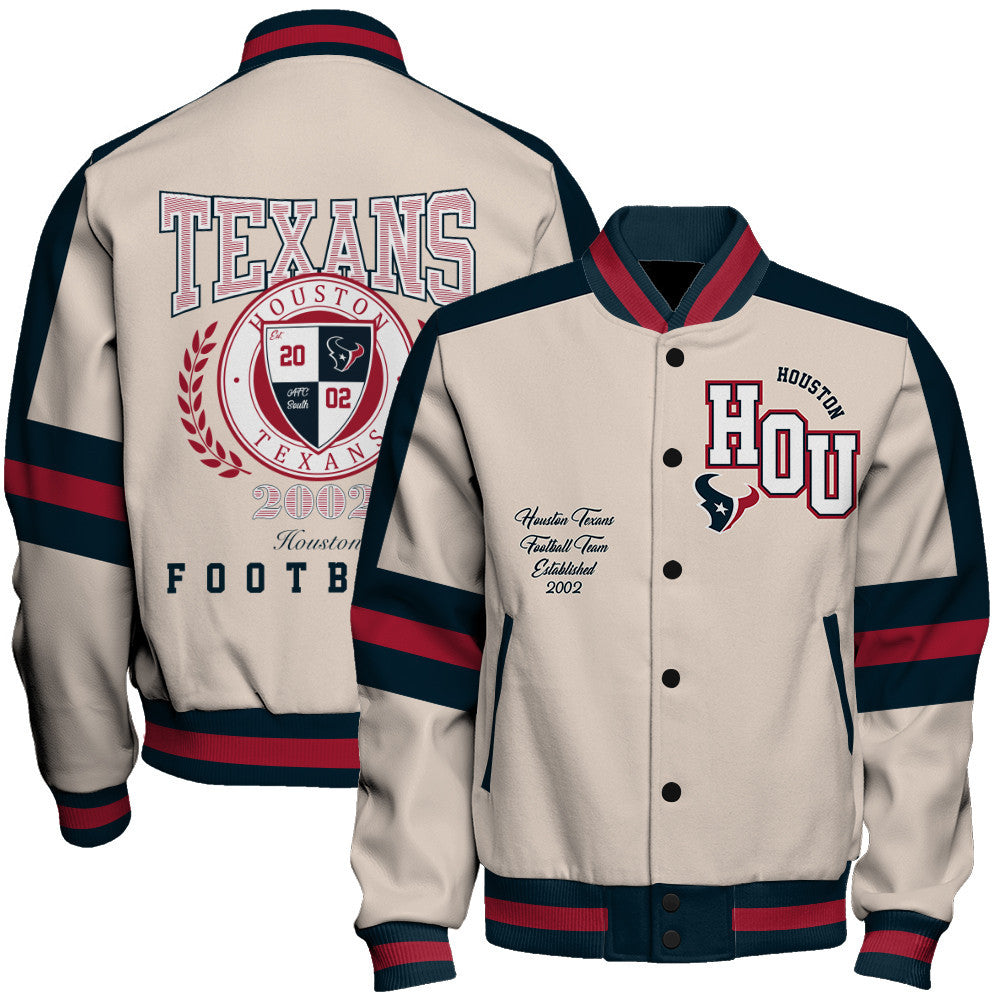 Houston Texans | Football Team 2026 Feel The Power Unisex Varsity Jacket