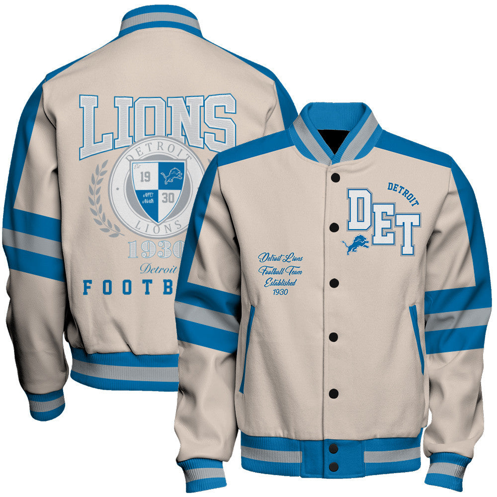 Detroit Lions | Football Team 2026 Feel The Power Unisex Varsity Jacket