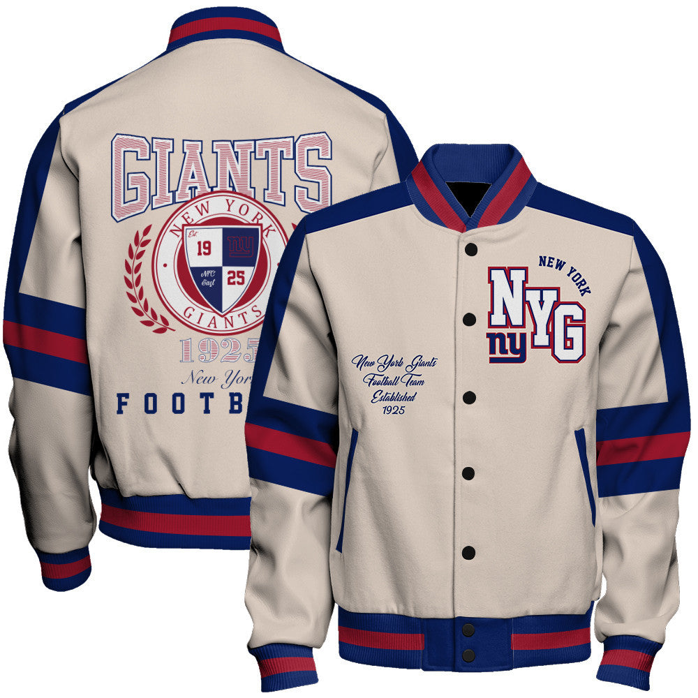 New York Giants | Football Team 2026 Feel The Power Unisex Varsity Jacket