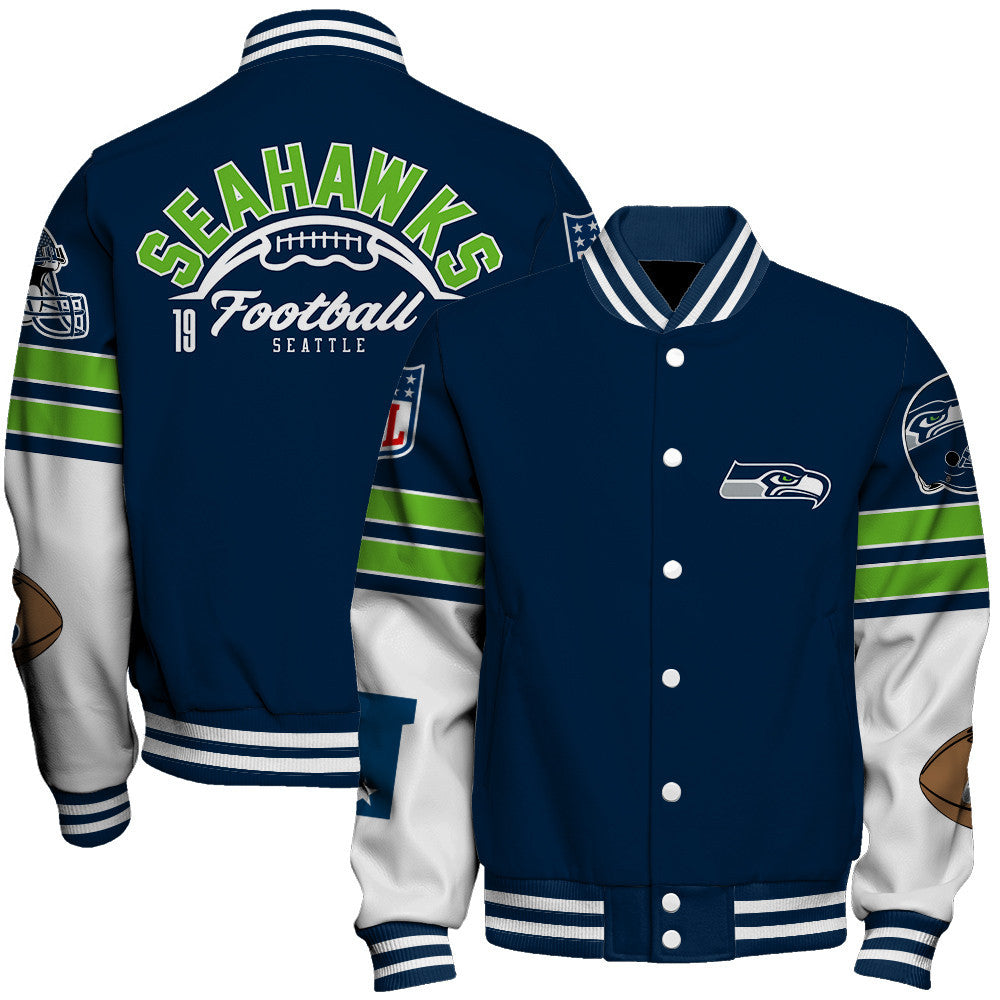 Seattle Seahawks National Football League 2026 Feel The Power Unisex Varsity Jacket