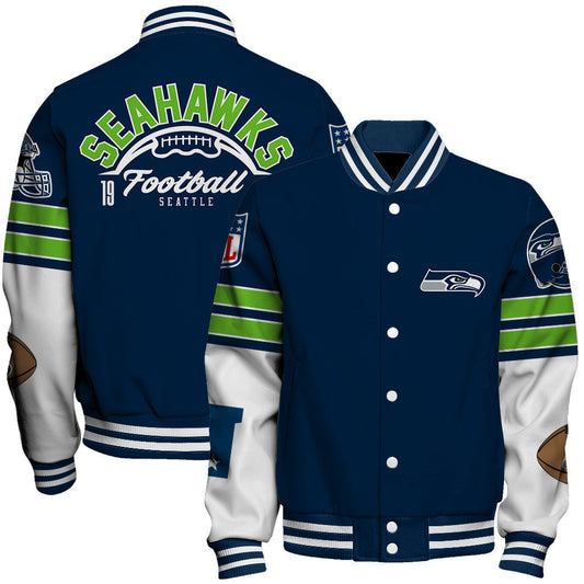 Seattle Seahawks National Football League 2026 Feel The Power Unisex Varsity Jacket