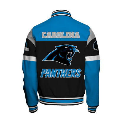 Carolina Panthers National Football League 2026 Feel The Power Unisex Varsity Jacket