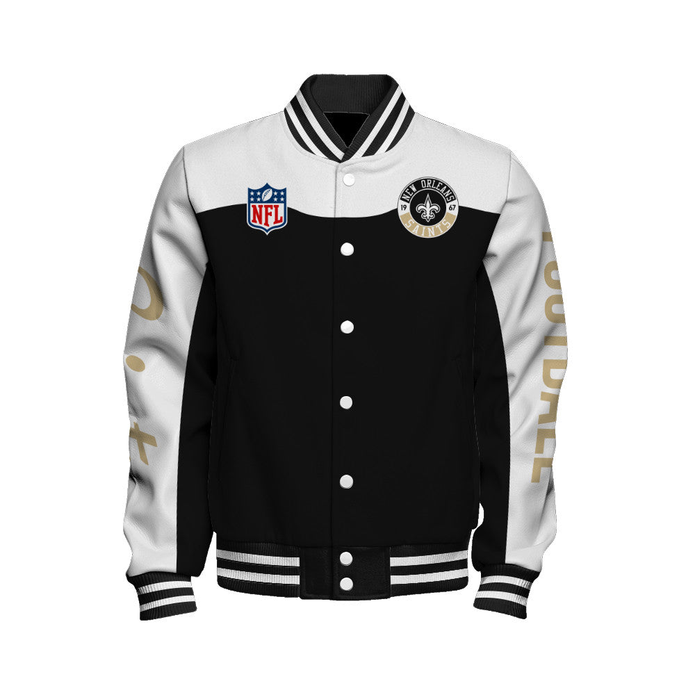 New Orleans Saints National Football League 2026 Face Any Weather Unisex Varsity Jacket