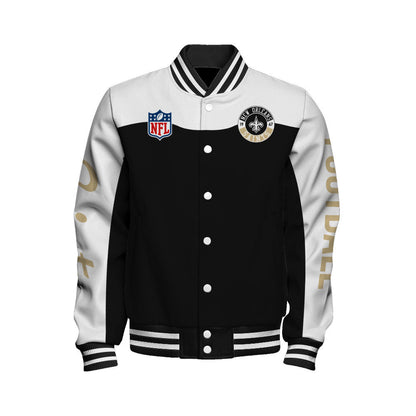 New Orleans Saints National Football League 2026 Face Any Weather Unisex Varsity Jacket