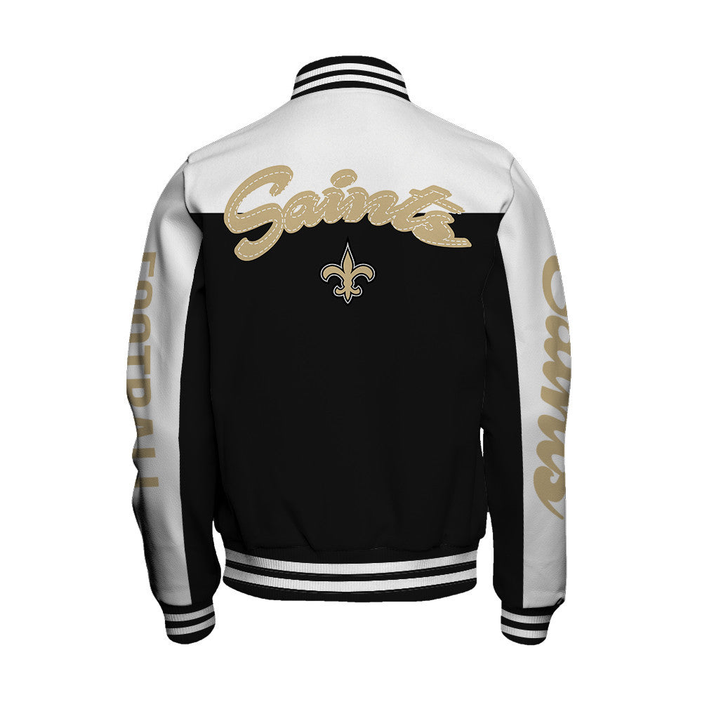 New Orleans Saints National Football League 2026 Face Any Weather Unisex Varsity Jacket