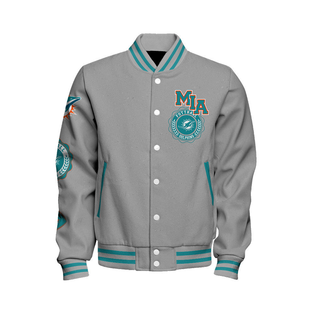 Miami Dolphins 2026 Feel The Power Unisex Varsity Jacket