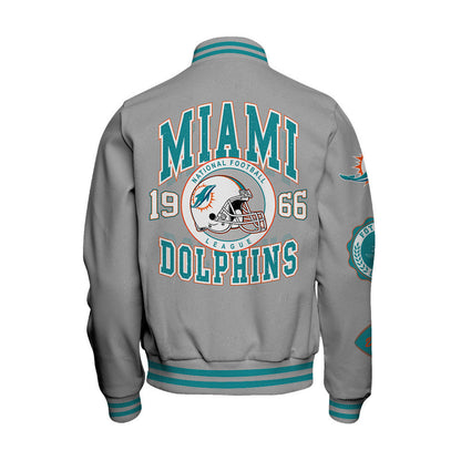 Miami Dolphins 2026 Feel The Power Unisex Varsity Jacket
