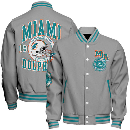 Miami Dolphins Nfl 2026 Feel The Power Unisex Varsity Jacket