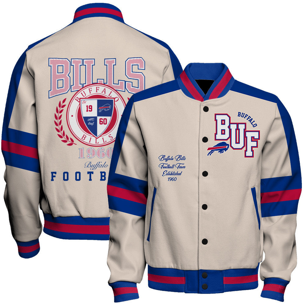 Buffalo Bills | Football Team 2026 Feel The Power Unisex Varsity Jacket