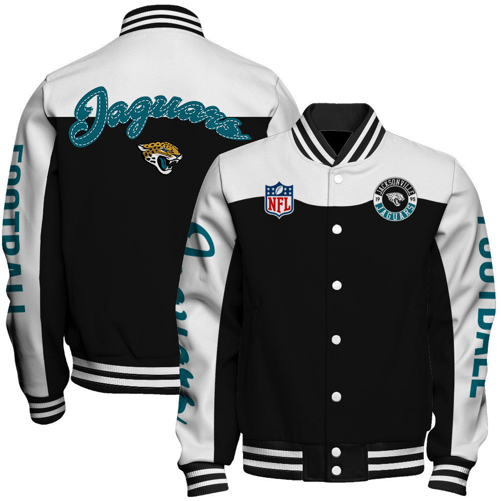 Jacksonville Jaguars National Football League 2026 Face Any Weather Unisex Varsity Jacket