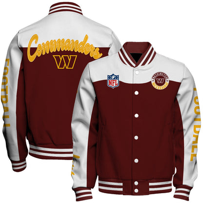Washington Commanders National Football League 2026 Face Any Weather Unisex Varsity Jacket