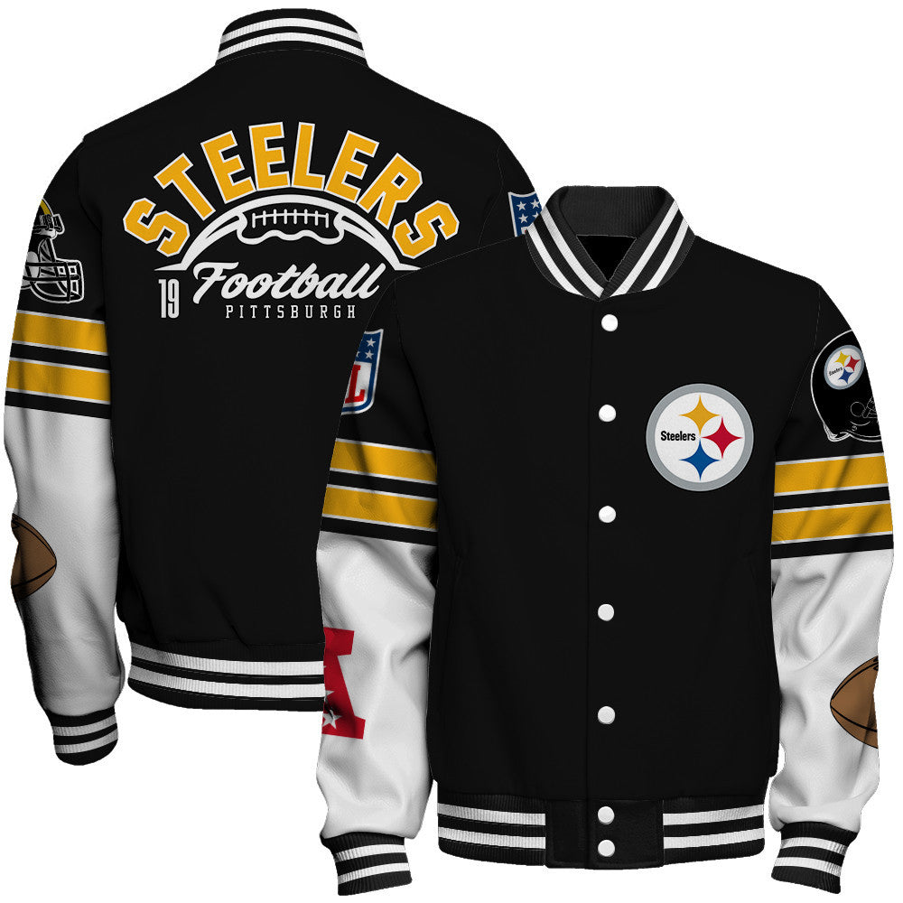 Pittsburgh Steelers National Football League 2026 Feel The Power Unisex Varsity Jacket