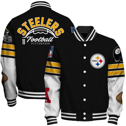 Pittsburgh Steelers National Football League 2026 Feel The Power Unisex Varsity Jacket