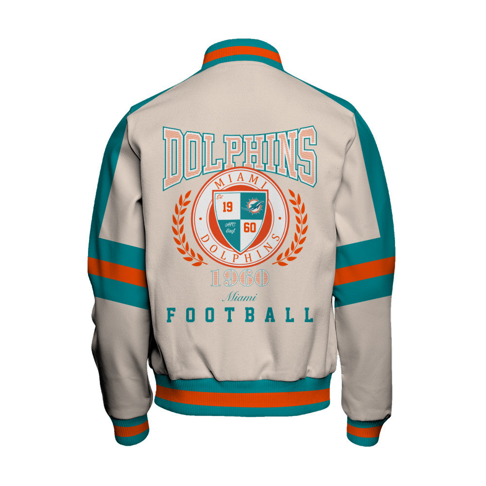 Miami Dolphins | Football Team 2026 Feel The Power Unisex Varsity Jacket
