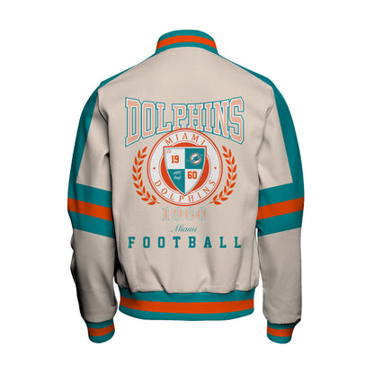 Miami Dolphins | Football Team 2026 Feel The Power Unisex Varsity Jacket