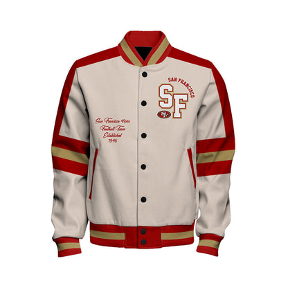 San Francisco 49ers | Football Team 2026 Feel The Power Unisex Varsity Jacket