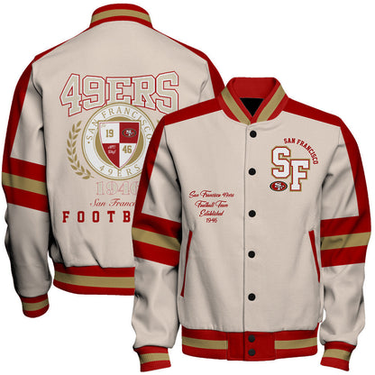 San Francisco 49ers | Football Team 2026 Feel The Power Unisex Varsity Jacket