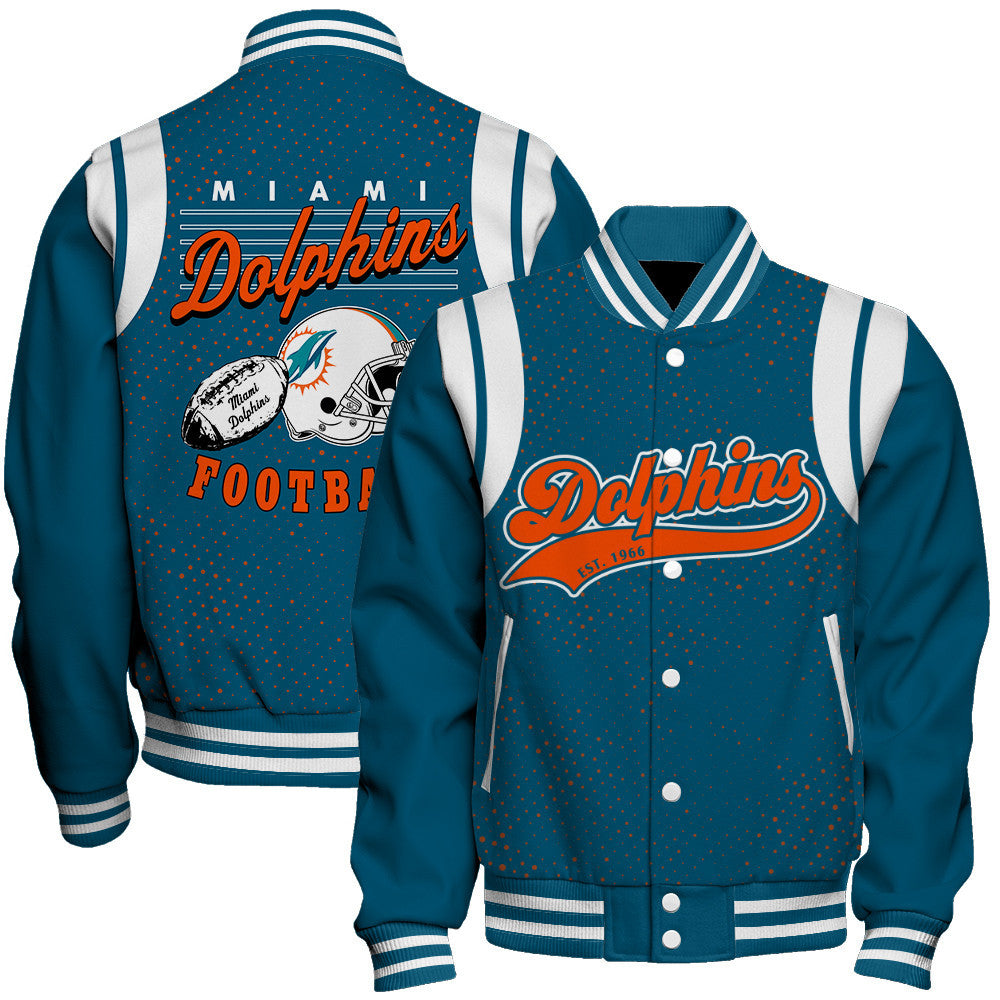 Miami Dolphins National Football League 2026 Make Your Mark Unisex Varsity Jacket