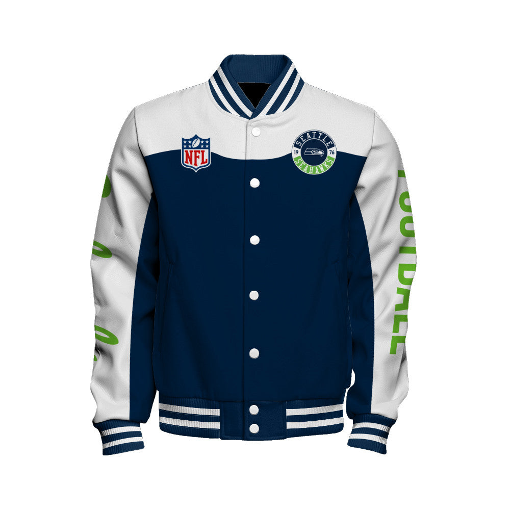 Seattle Seahawks National Football League 2026 Face Any Weather Unisex Varsity Jacket