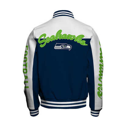 Seattle Seahawks National Football League 2026 Face Any Weather Unisex Varsity Jacket