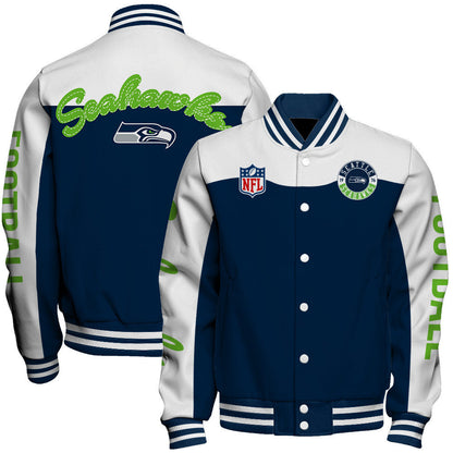 Seattle Seahawks National Football League 2026 Face Any Weather Unisex Varsity Jacket