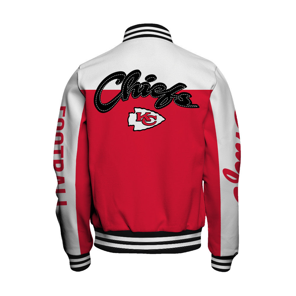 Kansas City Chiefs National Football League 2026 Face Any Weather Unisex Varsity Jacket